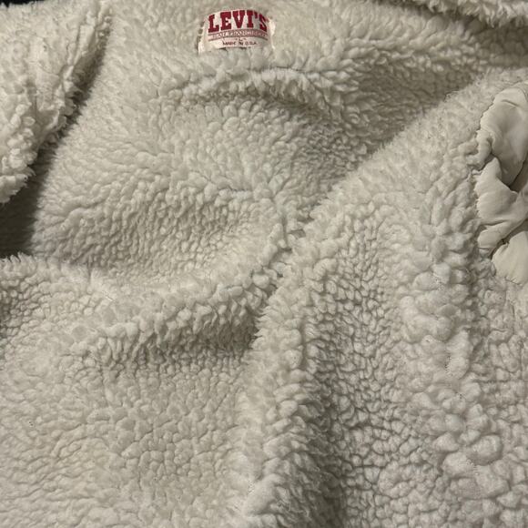 Vintage Made in USA Levis San Francisco Sherpa Lined Trucker Denim Jean Jacket - Picture 13 of 13